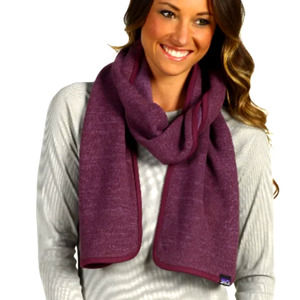 Patagonia Better Sweater Fleece Scarf Wrap Warm Winter Fall Burgundy Magenta